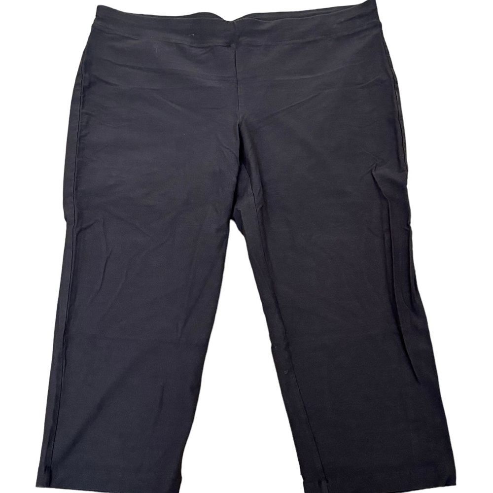Eileen Fisher Stretch Crepe Capri Pants. Dark Grey. Size L. EUC